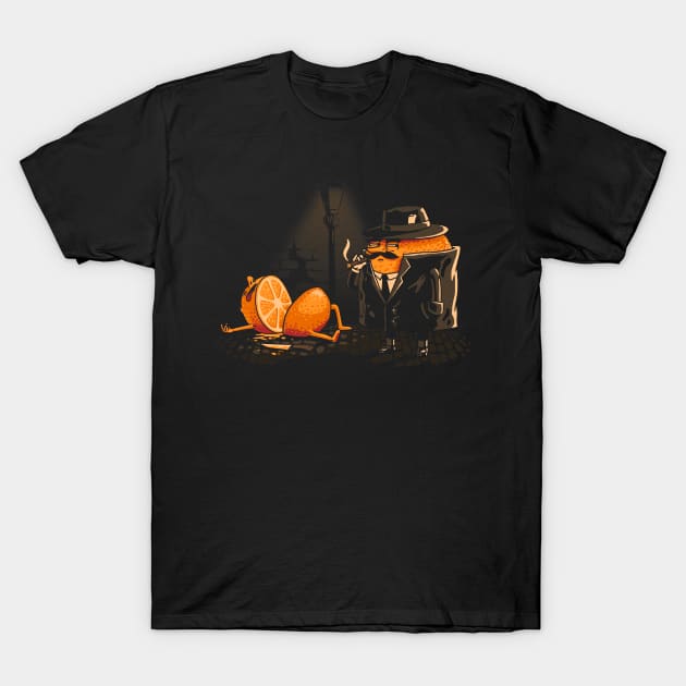 Pulp Fiction Orange Detective Film Noir T-Shirt by vo_maria